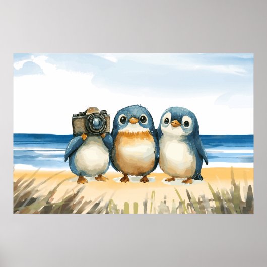 Adorable Pinguine Poster (Vorne)