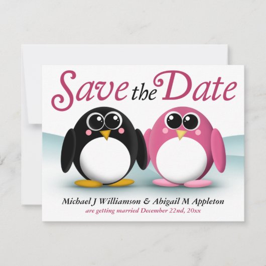 Adorable Pinguine speichern die Ankündigungen (Vorderseite)