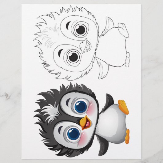 Adorable Pinguinfarbseite (Vorderseite)