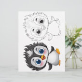 Adorable Pinguinfarbseite (Stehend Vorderseite)