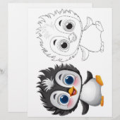 Adorable Pinguinfarbseite (Vorne/Hinten)