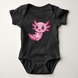 Adorable Pink Axolotl Baby Bodysuit Baby Strampler