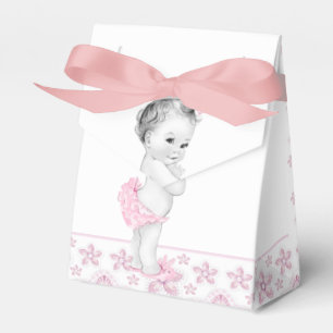 Adorable Pink Baby Dusche Gefälligkeitsboxen Geschenkschachtel