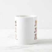 Adorable Pink Bow Kittens Cute Cat Lover's Coffee  Kaffeetasse (Mittel)