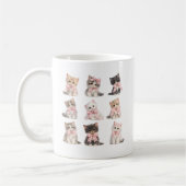 Adorable Pink Bow Kittens Cute Cat Lover's Coffee  Kaffeetasse (Links)