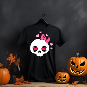 Adorable Pink Bow Skull T-Shirt