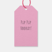 Adorable Pink Corgi Birthday Customizable Geschenkanhänger (Rückseite)