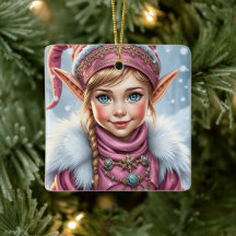 Adorable Pink Elf Feierliche Weihnachten