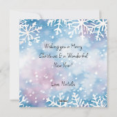 Adorable Pink Elf | Frohe Weihnachten Personalisie (Rückseite)