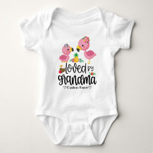 Adorable Pink Flamingo - Love by Oma Baby Strampler