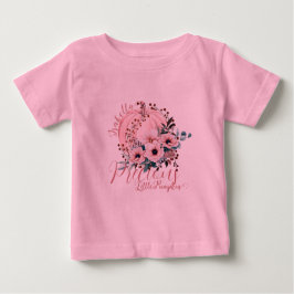 Adorable Pink Floral Pumpkin Herbst Baby Girl Baby T-shirt