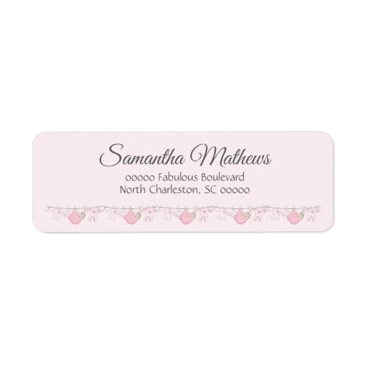 Adorable Pink & Gray Baby Girl Dusche Koordination (Vorne)