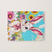 Adorable Pink-Hasen-Kinder Puzzle (Horizontal)