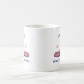 Adorable Pink Heart Feline Animal Print Mama Cube Kaffeetasse (Mittel)