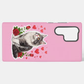 Adorable Pink Kitten Samsung Galaxy S22 Ultra Phon Hülle (Rückseite (Horizontal))