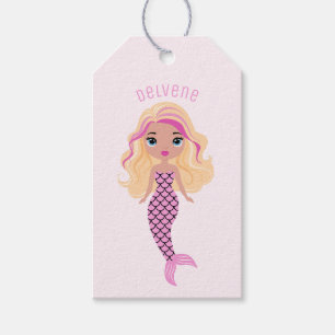 Adorable Pink Mermaid Geschenkanhänger