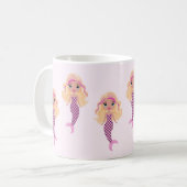 Adorable Pink Mermaid Kaffeetasse (Vorderseite Links)