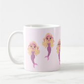 Adorable Pink Mermaid Kaffeetasse (Links)