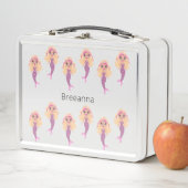 Adorable Pink Mermaid Metall Brotdose (Beispiel)