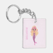 Adorable Pink Mermaid Schlüsselanhänger (Vorderseite links)