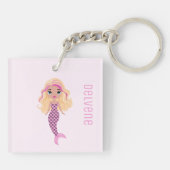 Adorable Pink Mermaid Schlüsselanhänger (Rückseite)