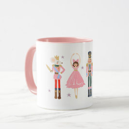 Adorable Pink Nutcracker Szene Weihnachtsfeiertag Tasse
