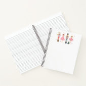 Adorable Pink Nutcracker Weihnachtsfeiertag Notizblock (Innenseite)