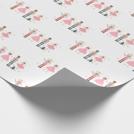 Adorable Pink Nutcracker Weihnachtsgeschenk Geschenkpapier (Ecke)