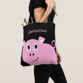 Adorable Pink Pig Personalisiert Sweet Little Pigg Tasche (Von Nahem)