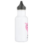 Adorable Pink Pig Personalisierter Cartoon Piggie Trinkflasche (Links)
