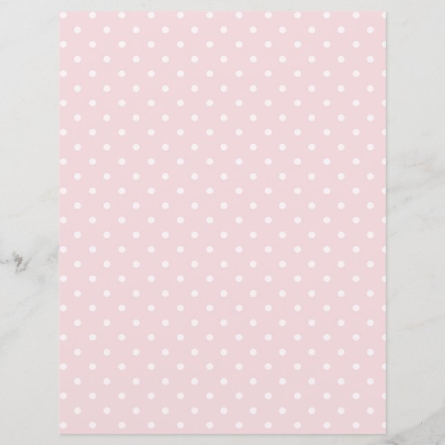Adorable Pink Polka Dots Scrapbook Paper (Vorderseite)