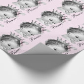 Adorable Pink Princess Baby Dusche Geschenkpapier (Ecke)