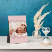 Adorable Pink Squiggly 12x18 Foto Plaque Fotoplatte (Seite)