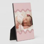 Adorable Pink Squiggly 12x18 Foto Plaque Fotoplatte (Seite)