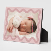 Adorable Pink Squiggly Foto Plaque Fotoplatte (Seite)