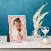 Adorable Pink Squiggly Foto Plaque Fotoplatte (Seite)