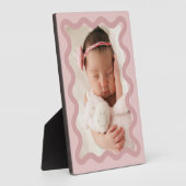 Adorable Pink Squiggly Foto Plaque Fotoplatte (Seite)