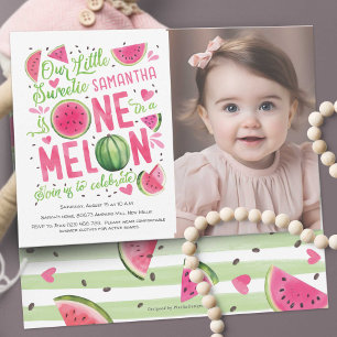 Adorable Pink Watermelon, Niedlicher Sommer 1. Geb Einladung