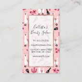 Adorable Pink White Llama Maraca Cactus Floral Treuekarte (Rückseite)
