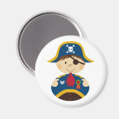 Adorable Pirate Captain Magnet (Vorderseite/Rückseite)
