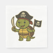 Adorable Pirate Turtle Classic T-Shirt Serviette (Vorderseite)