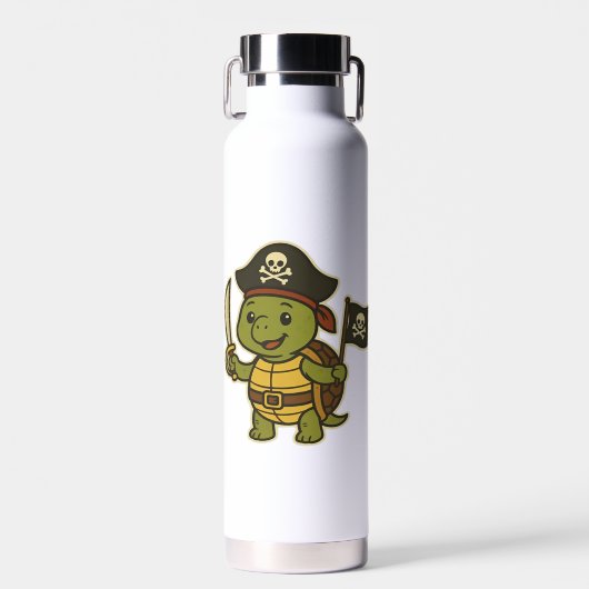 Adorable Pirate Turtle Classic T-Shirt Trinkflasche (Vorne)