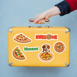 Adorable Pizza Lovers Stickers - Personalisieren S Aufkleber