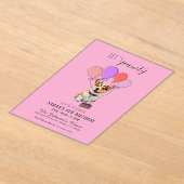 Adorable Playful Pink Corgi Birthday Customizable Acryleinladungen (Ablage )