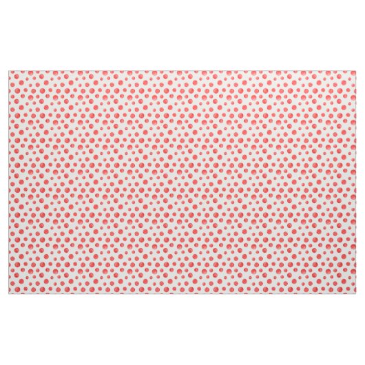 Adorable polka dot pattern l Red and white Stoff (Yard (91,4 cm))