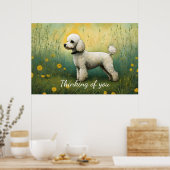 Adorable Poodle in der Wiese denken Sie Poster (Küche)