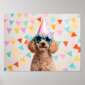 Adorable Poodle Party Poster (Vorne)