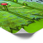 Adorable positive dachte Doodle Blume Poster (Ecke)