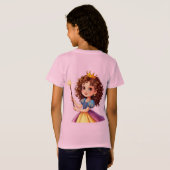 Adorable Prinzessin Holding Magic Wand T-Shirt (Schwarz voll)