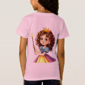 Adorable Prinzessin Holding Magic Wand T-Shirt (Rückseite)